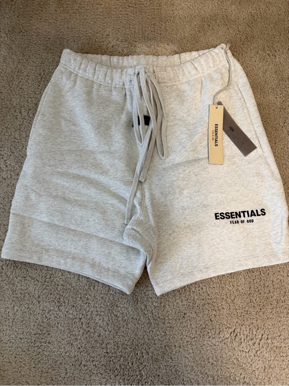 ESSENTIALS Men's Light Gray Athletic Sweat Shorts small new